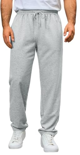 Runcati Pantalon de jogging pour homme Coupe droite Pantalon de sport long décontracté Pantalon de loisirs Fitness Pantalon d'entraînement Taille élastique Pantalon d'entraînement avec cordon de