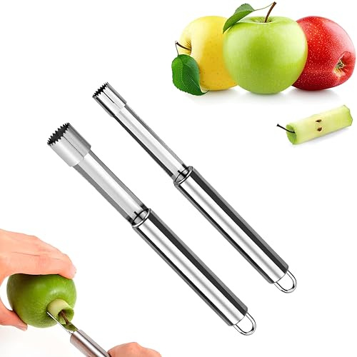 ZXfad 2pcs Vide Pomme, 2 Tailles (1.4 cm, 2 cm), Coupe Pomme, Extracteurs de Pommes et de Poires, Adaptés aux Pommes, Poires et Autres Fruits et Légumes