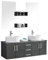 grafica ma.ro srl Meuble Salle DE Bain Mod. Butterfly 150 cm Noir Double LAVABO Luxe NOUVEU