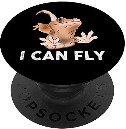 Funny Crested Gecko, Gecko Lover, Gecko Humor, Crestie Gift PopSockets PopGrip: Swappable Grip for Phones & Tablets