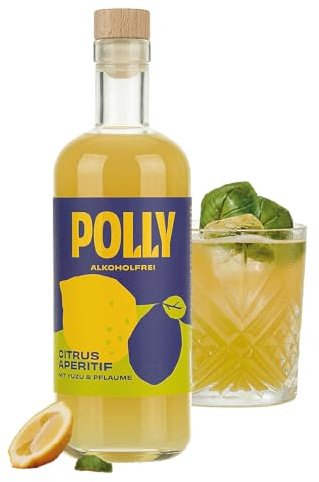 POLLY Limoncello Alkoholfrei I Zitrus Aperitif mit Yuzu, Zitrone und Pflaume I Frisch und aromatisch I perfekte Basis für Limoncello Spritz I 500 ml