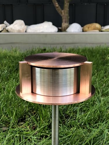 Weihwasserkessel-Kupfer-Edelstahl-Erdspieß Grabschmuck modern