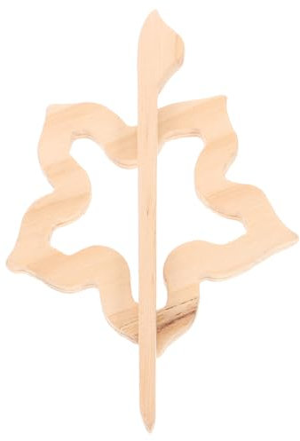 ANDRESLAD Broche En Bois Unique Accessoire De Mode Broche Vintage Épingle De Noël Décorative Couleur Aléatoire