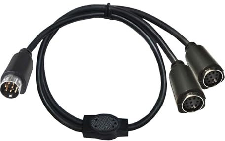 Shuade DIN 8 Pin Splitter Y Cable 8pins S-Video Adapter Cord for Auditory/Equipment and Studio Instrument