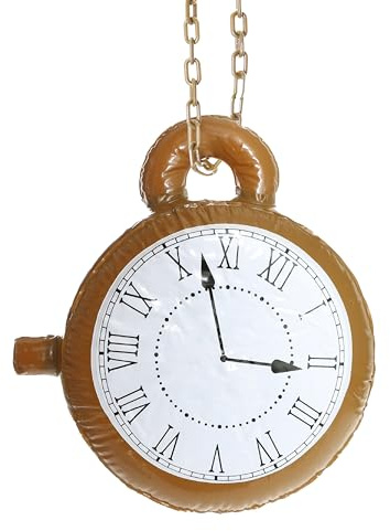 Accessorio per orologio gonfiabile, con catenella, motivo: libro degli anni '80 e '90, accessorio per travestimento da rapper (confezione da 6)