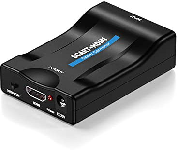 Aolirot Scart zu HDMI Konverter - Video Audio Wandler 1080P HD Adapter Scaler für HDTV, STB, VHS, Xbox, PS3, Sky, DVD, Blu-ray u.v.m.