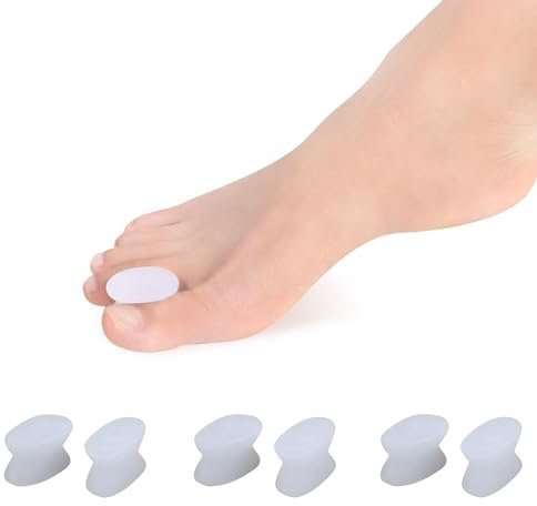 MICPANG Zehenspreizer Hallux Valgus Korrektur Silikon Zehenkorrektur für alle Zehen Gel Zehentrenner Zehenschiene Zehen Separator Zehenstrecker für Krallenzehen Überlappende Hammerzehe(3 Paar/6 Stück)