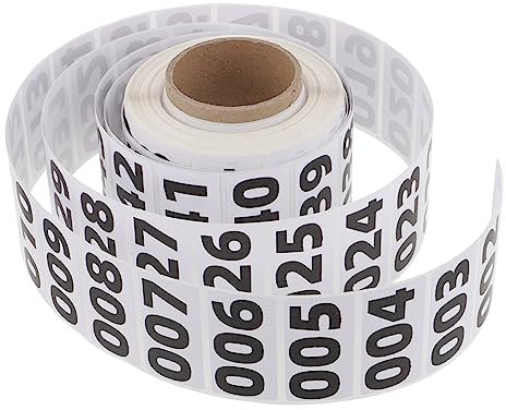 STOBOK 2 Rollen Aufkleber inventaretiketten zahlen sticker neu positionierbar thermisches Etikett Drucker das Geschenk Hausnummernkleister Pastoren für Hausnummern Der Kreis Post Werkzeug