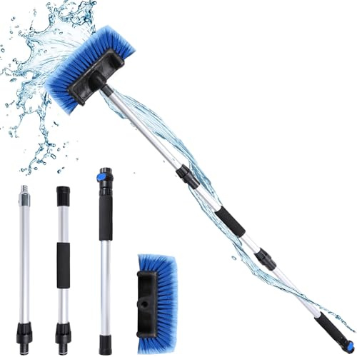 NAVAPAL Car Wash Brush with Long Handle for Car Truck Boat RV SUV Washing (Blue, 54)