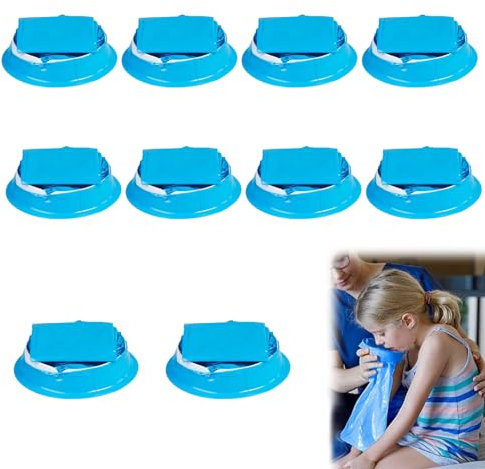 Brechbeutel, Einweg Emesis Tasche, 10 Stück Kotztüten auto Kinder, Spuckbeutel Kotztüten Spucktüten, Erbrochene Beutel für reiseübelkeit kinder, Perfekt für Kinder & Erwachsene