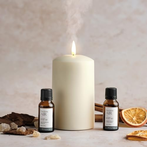 Lights4fun TruGlow - Difusor de aroma y aceite con mando a distancia y temporizador, difusor de aceites esenciales, sin cable, difusor de aceite