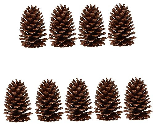 TOPPERFUN 9 Pezzi Ingredienti Di Fiori Di Pinolo Secchi Coni Di Pino Chiave Natale Singola Naturale Arredamento Decorazione Decorazioni Decorativa Finto Pino Marrone Pigne