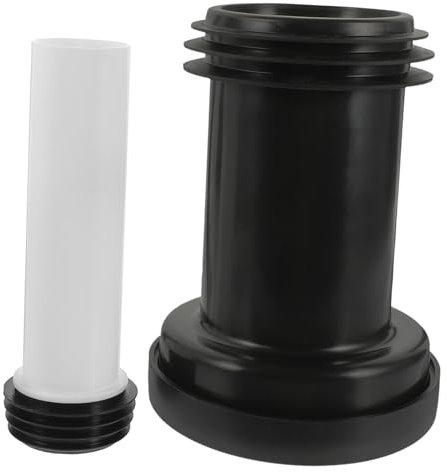 Lurrose 2 Pièces Accessoires De Réservoir De Toilette Remplacement Monté Toilettes Tuyau De Chasse D'eau Connexion De Tuyaux De Toilette Murale Tuyau De Drainage Pvc En Caoutchouc Noir