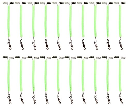 Uqezagpa Girelle a forma di T in acciaio inox a 3 vie di rotolamento a 3 vie con perline set di esche in acciaio inossidabile con filo di piombo tracce rig tubo con girelle a T a forma di T