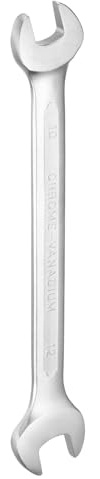 QUARKZMAN Chiave A Doppia Estremità Aperta 10mm x 12mm Metrica Angolo Di 15 Gradi Offset Chiave A Testa Piatta Piccola Nichelata Chiave A Estremità Aperta Per Riparazioni Mobili, Argento