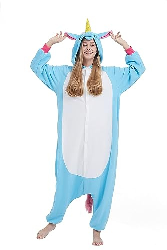 SimZoo Animal One Piece Pyjama Pour Adultes, Licorne Costume VêTements De Nuit Pour Hommes Femmes, One Piece Unisex Home Wear