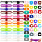 Vegena 60 Pezzi Segna Bicchieri Calici, Segnabicchieri Siliconec, Segna Bicchiere Silicone Riutilizzabile Segnabicchieri Colorati Identificatore del Bicchiere di Vino per Bicchiere da Vino Cocktail