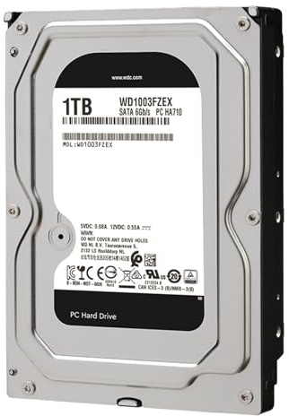Disco Rigido Interno SATA da 1 TB, 3,5, Prestazioni HDD, SATA 7.200 Giri/min WD1003FZEX
