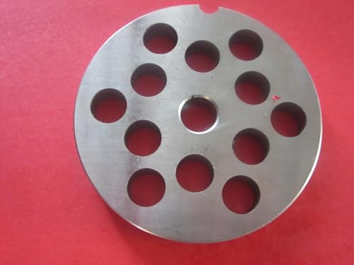 Size #32 FINE GRIND 1/2 holes. (12 mm) meat grinder disc plate Cabelas LEM Pro Cut Biro Butcher Boy and more. Large grind for chili, sausage size ground meat. Stainless steel. Made in Italy