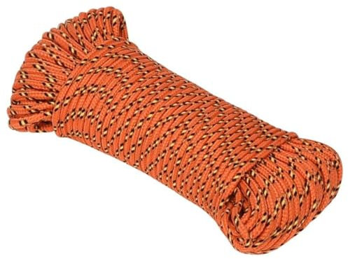 Homgoday Corde pour bateau orange 3 mm 100 m en polypropylène, décoration de corde nautique, corde de travail, corde multifonction pour activités de plein air, corde nautique, corde multi-usage