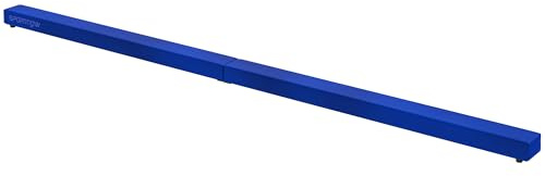 SPORTNOW Poutre Gymnastique Pliable 240 cm en Velours, Poutre d'équilibre avec Fond antidérapant, équipement d'entraînement de Gymnastique pour Adolescents et Adultes, Bleu