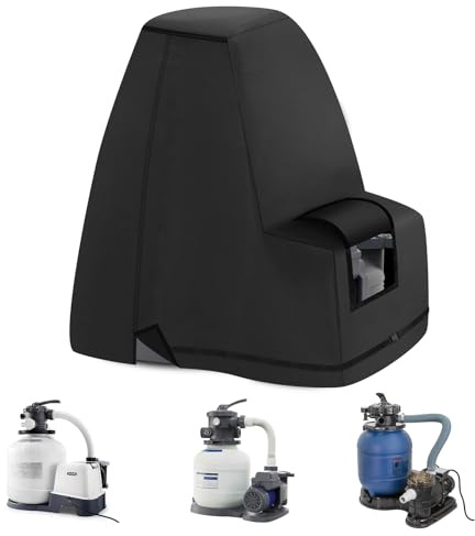 Cubierta para bomba de piscina, 420D carcasa para bomba de piscina, cubierta para bomba de piscina, cubierta para filtro de arena 71 * 66 * 61 cm, para bomba de piscina en exteriores