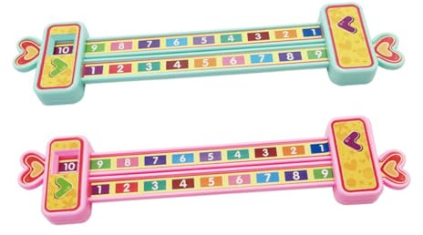 Gatuida 3piezas Regla De Cálculo para Sumar Educativa y Flexible Números Claros para Primaria Material Rosa Juguete Auxiliar para Casa y Escuela