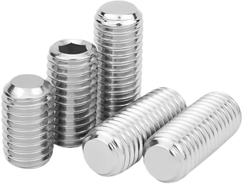 VELSIN 20 Stück Sechskantkopf Schrauben - M8 x 25mm Gewindestifte mit Innensechskant und Kegelkuppe Madenschrauben 201 Edelstahl Gewindeschrauben Gewindestifte Inbusschraube Sortiment Kit