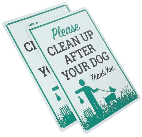 DIYEAH Cartel de Patio Trasero para Perros 2 Piezas Hierro Retro 20x15 Cm Señal de Advertencia de Baño para Perros Decoración Exterior Jardín Resistente al Clima