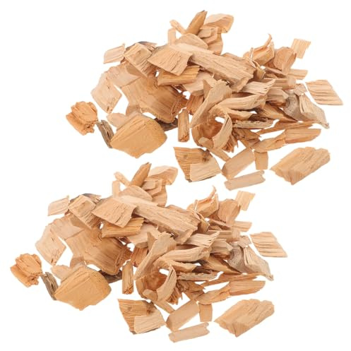 Hemobllo Astillas de Madera de Ciprés para Asar 400g X 2 Bolsas, Virutas para Ahumar Carne y Embutidos, Pellets Naturales para Barbacoa, Parrilla y Picnic al Aire Libre