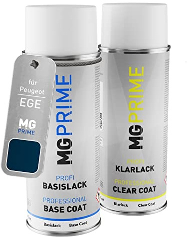 MG PRIME Billack sprayburk för Peugeot EGE Bleu De Chine Nacre + klarlack
