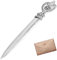 Brieföffner, Brieföffner Edel Letter Opener Aus Metall Retro Umschlagöffnermesser Leichter Handgefertigter Umschlagschneider Vintage Brieföffner Messer Schreibtisch Brieföffner Messer (Silber)