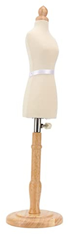 Mini Torso de maniquí Femenino, Forma de Vestido Femenino Ajustable en Altura para Exhibición de Ropa con Soporte, Suministros para Nociones de Costura