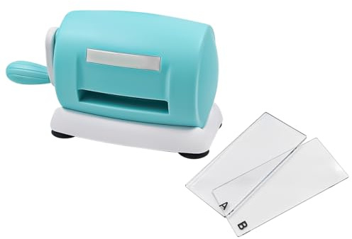 CENPEK Mini máquina de Estampado y punzonado para Troquelado Manual y Estampado para álbumes de Recortes, fabricación de Tarjetas y Manualidades, Color Blanco, Mini máquina