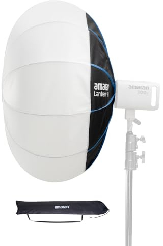 Amaran Lantern 90 cm stor Sfärisk softbox, 360° rundstrålande belysning för studio och videoproduktion, snabbmonterad design med bärväska