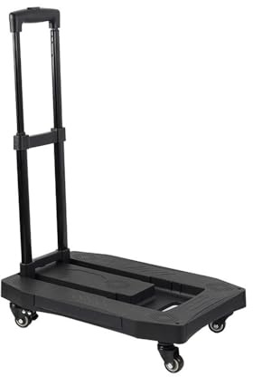 LIBANGRONG-888 Transport Trolley Household Hand Cart Folding Portable Trolley Express Flatbed Small Trailer Pull Rod Transport Train Goods Folding Trolley
