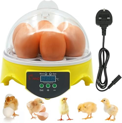 OZBMA Incubatrice per Uova, incubatrice Automatica per 7 Uova, incubatrice per Uccelli Corral