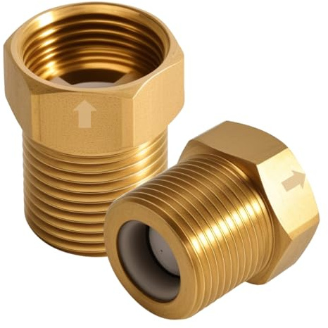 2 Stück 1/2 Zoll Rückschlagventil, 1/2 AG zu IG Messing Rückschlagventil, 1/2 Zoll Rückschlagventil Abwasser, DN15 Gewinde Rückflussverhinderer, für Pumpen,springbrunnen,Waschmaschinenabwasser