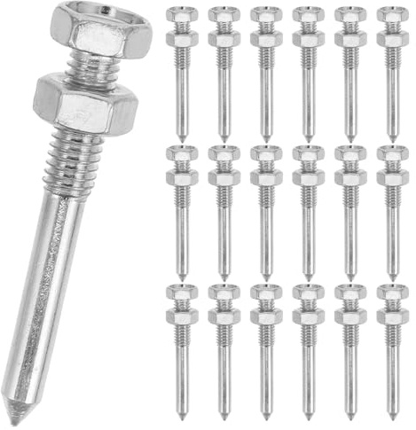 Kisangel 20 Piezas Clavos para Zapatos Aireador Césped Metalicos Pinchos para Zapatos de Airear Césped Accesorios para Jardín Exterior y Terraza Antideslizantes y Fáciles de Instalar