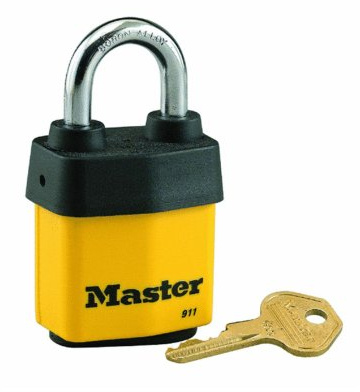 Master Lock 911DPF Heavy Duty Outdoor Padlock with Key, 1 Pack