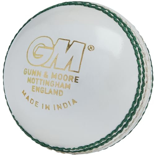 Gunn & Moore GM Cricket-Matchball aus Leder, Chrom, Klasse 1, Weiß, Senior/Erwachsene/Herren und Jungen ab 13 Jahren