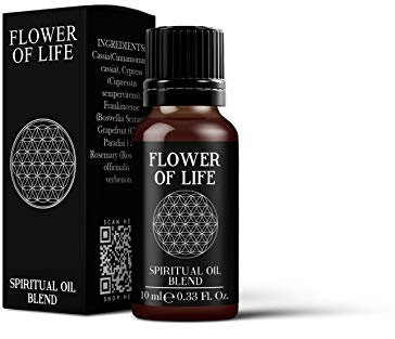 Mystix London | Flower of Life Oil Blend | 10ml | Cassia, grapefruit and rosemary create a fresh uplifting aroma with woody herbal notes.