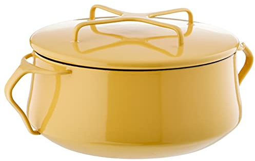 Dansk 848973 Yellow Kobenstyle 2 Qt. Casserole, Enamelware
