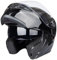 Helm für Motorräder Full-Face Motorcycle Helmet Tragbarer Integralhelme Flip-up Motorradhelm Zertifizierung von DOT (Gloss schwarz, L)