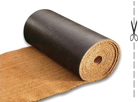 Felpudo de Coco por Metros a Medida Ancho de 1m - Alfombra para Entrada de Casa Comunidades Escaleras Pisos Rellanos Antideslizante Absorbente Exterior Resistente Intemperie Atrapapolvo Limpieza Fácil