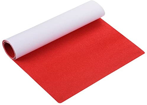 PATIKIL Agarre Cinta Hoja, Antideslizante Cinta Impermeable Alta Tracción Esmeril Lija Papel Agarres para Monopatín Patineta Scooter Escalera, Rojo