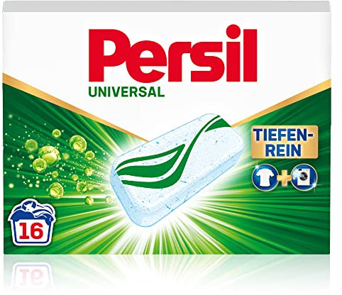 Persil Power Bars Universal Waschmittel (16 Waschladungen), vordosiertes Vollwaschmittel mit biologisch abbaubarem Schutzfilm, für reine Wäsche & hygienische Frische für die Maschine