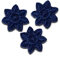 Mono-Quick 3 Sternchen blau - Aufnäher, Bügelbild, Aufbügler, Applikationen, Patches, Flicken, zum aufbügeln, Größe: 1,5 x 1,5 cm