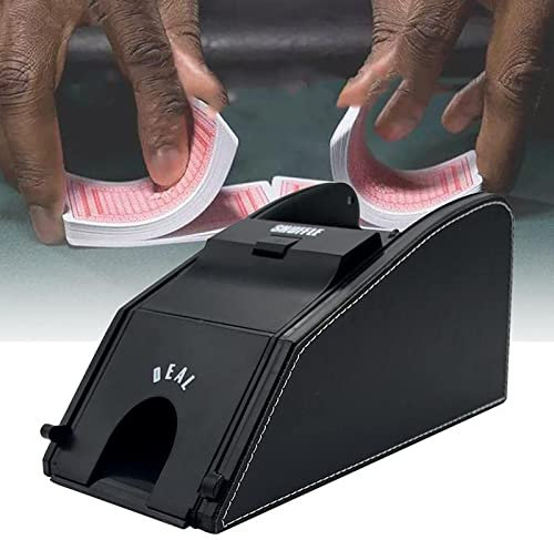 Mélangeur de Cartes de Casino Portable 2 en 1, revendeur de Cartes Automatique avec Instructions, Gain de Temps, libérez Vos Mains, Facile à Utiliser, Batteur électrique, pour méla