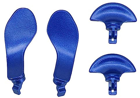4 Pcs Game Controller Back Paddles, Botones Traseros de Metal para Edge Wireless Controller, Botón de Bloqueo del gatillo Trasero del Mando de Acero Inoxidable (Azul)